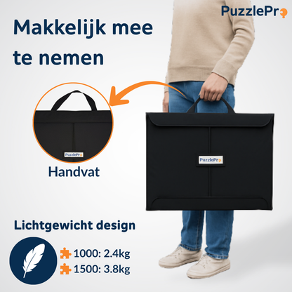 Lichtgewicht puzzelkoffer is makkelijk te verplaatsen, ook geschikt voor oudere